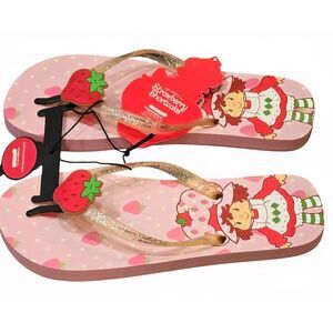 Strawberry Shortcake Glitter Jelly Band Flip Flop Sandals
